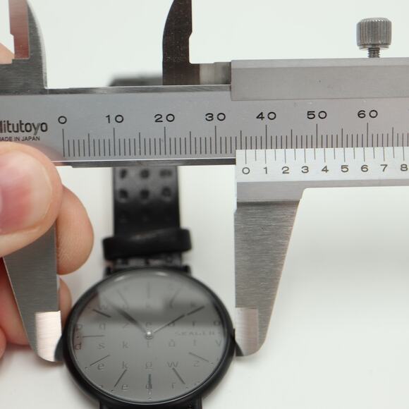 Skagen Signatur Alphabet Black Slim Unisex 36mm Watch Leather with New Battery main image 13